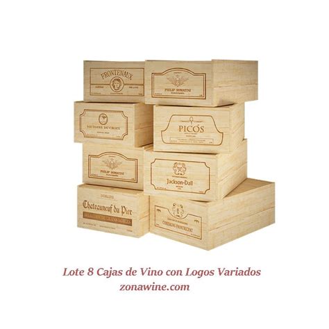 Zonawine Cajas De Madera Para Vino Logos Variados De 12 Botellas