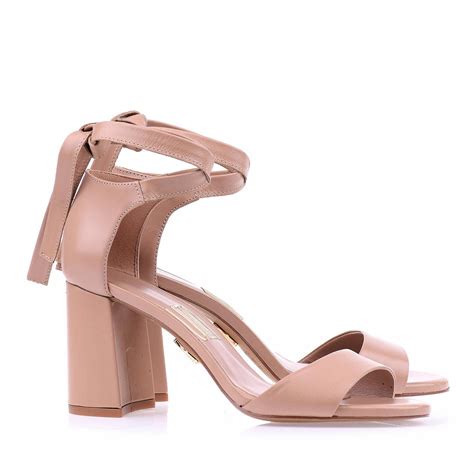 Sand Lia Salto M Dio Veneto Couro Nude Uza Shoes Sapatos Femininos