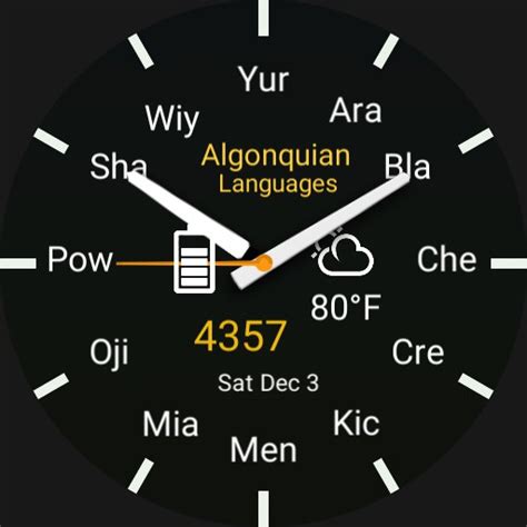 Algonquian languages • WatchMaker: the world's largest watch face platform