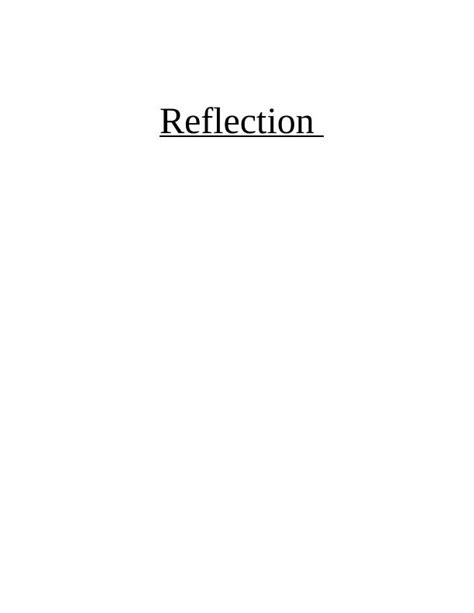 Written reflection