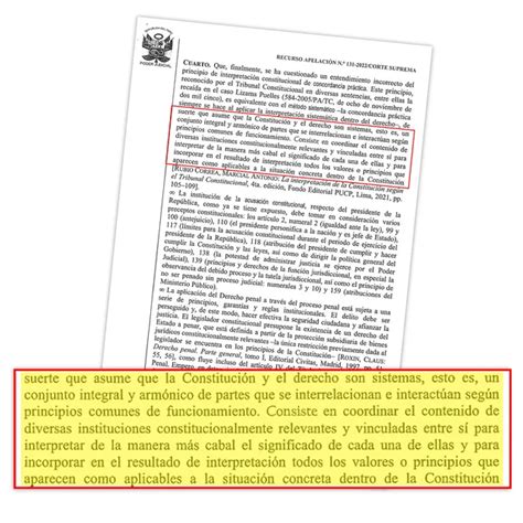 Pedro Castillo Corte Suprema Dice Que Hay Que Respetar La Unidad De