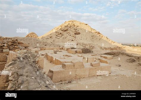 The 5th Dynasty Pyramid Of Nyussere At Abu Sir Egypt Stock Photo Alamy