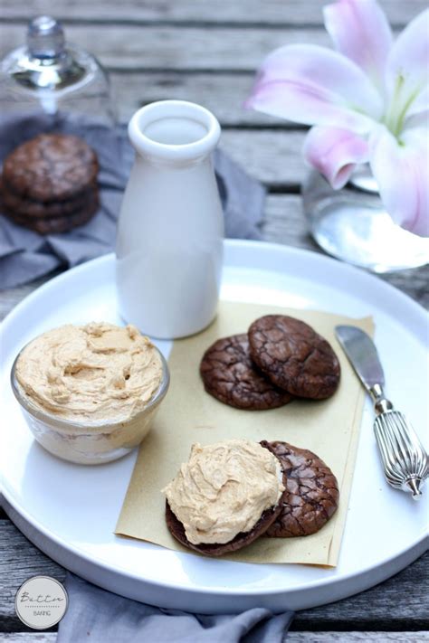 Brownie Sandwich Cookies With Salted Caramel Buttercream Butter Baking