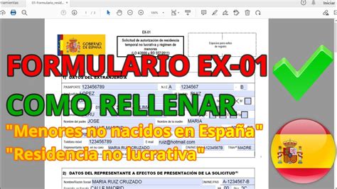 Guía completa sobre cómo rellenar el Modelo EX 01 paso a paso Sigue