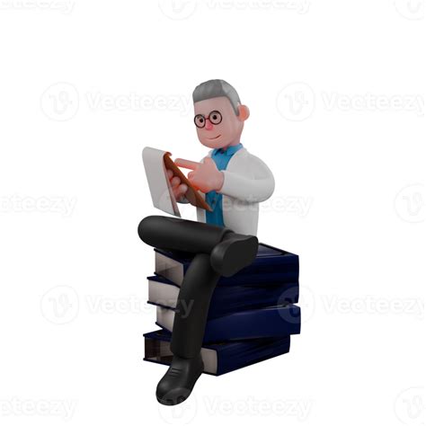 male physicist  equipment  male physicist sits   pile