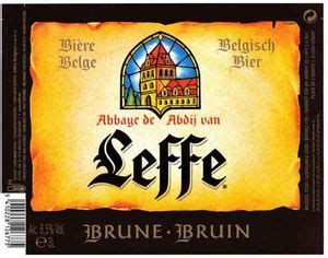 Drink Label Abbaye De Leffe Brune Bruin Brouwerij Hoegaarden Inbev