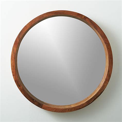 Acacia Wood 24 Wall Mirror Cb2