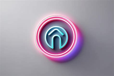 Premium Photo Neon Light Logo Mockup With Blank White Empty Space For