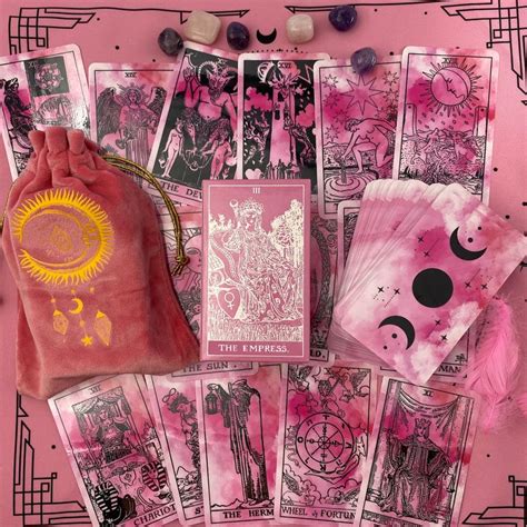 Tarot Deck Pink Skyplastic Tarot Cards 78 Gift Set With Etsy Tarot