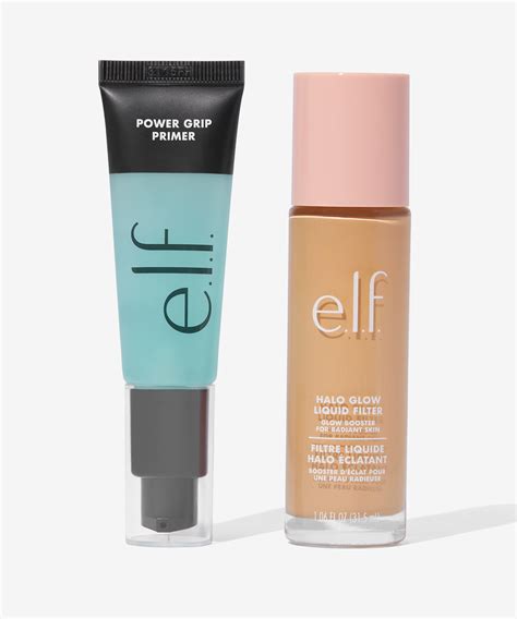 E L F Cosmetics Power Grip Primer And Halo Glow Liquid Filter 2 Fair