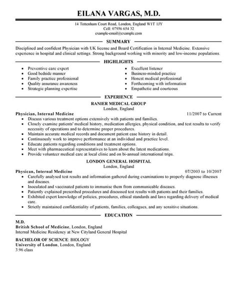 Best Doctor Resume Example From Professional Resume Writing Service