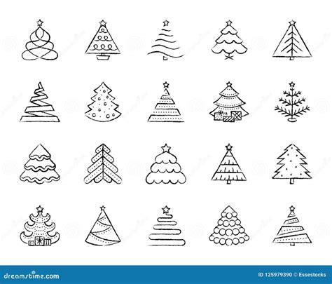 Simple Christmas Line Drawings : Click the simple christmas tree coloring pages to view ...