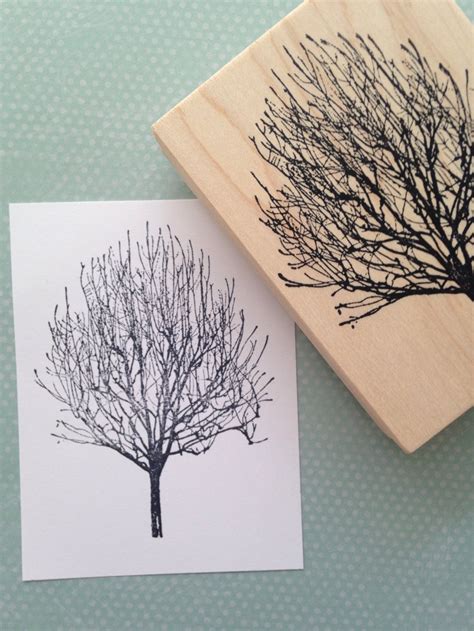 Bare Winter Tree Rubber Stamp Journal Stamp Nature Stamp Etsy