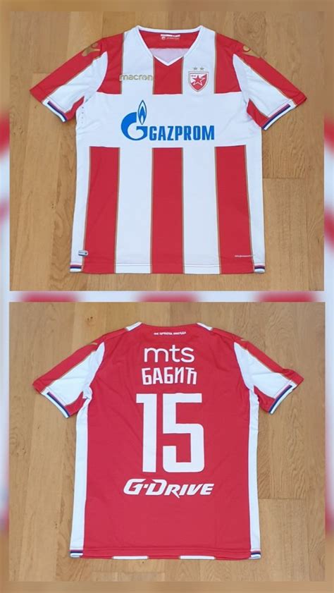 Red Star Belgrade Home Football Shirt 2018 2019 Sponsored By Gazprom