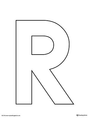 Uppercase Letter R Template Printable | MyTeachingStation.com