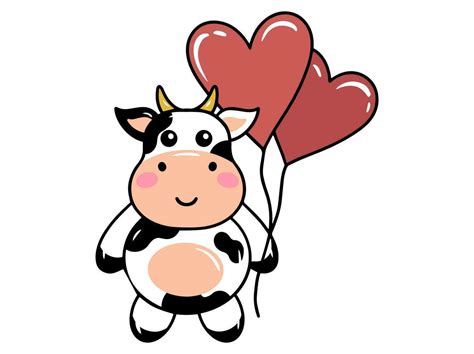 Cute Cartoon Cow Drawing Illustration Vector Art At Vecteezy