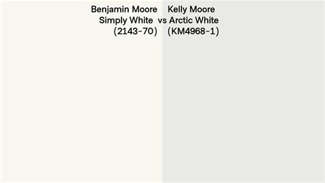 Benjamin Moore Simply White 2143 70 Vs Kelly Moore Arctic White Km4968 1 Side By Side Comparison