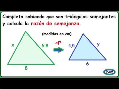 Problemas De Semejanza De Tri Ngulos Raz N De Semejanza Youtube