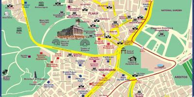 Athens Map Maps Athens Greece Tourist