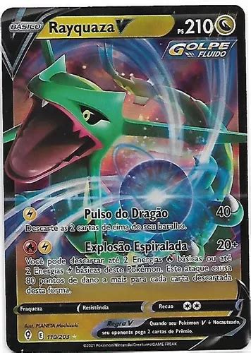 Carta Pokémon Original Rayquaza V Céus Em Evolução Parcelamento sem