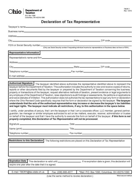 Free Ohio Power Of Attorney Forms PDF Word