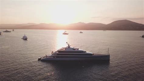 Luxury Yacht Navigating Saint Tropez During Stock Footage Video (100% ...