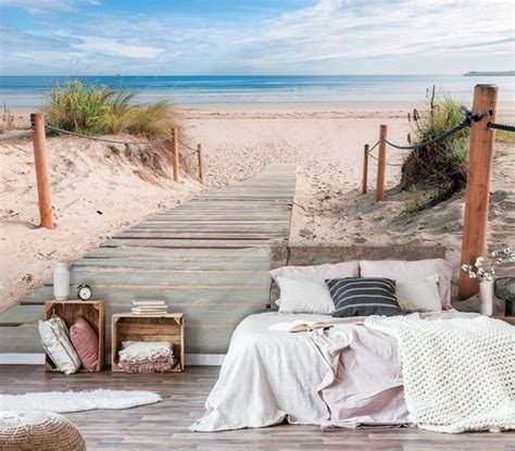 Fotobehang Vlies Behang Wandelpad Langs De Duinen Naar Het Strand