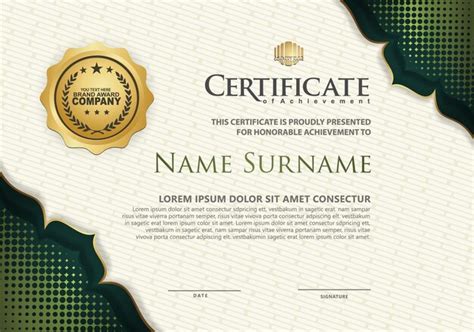 Plantilla De Certificado Moderna Vector Premium