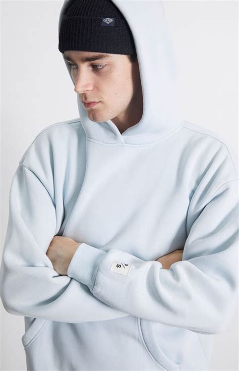 Pacsun Light Blue Solid Hoodie Pacsun