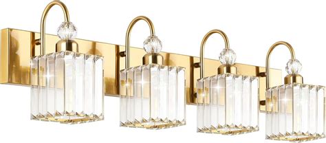 Ralbay Crystal Gold Bathroom Vanity Lights Lights Vanity Lights Over