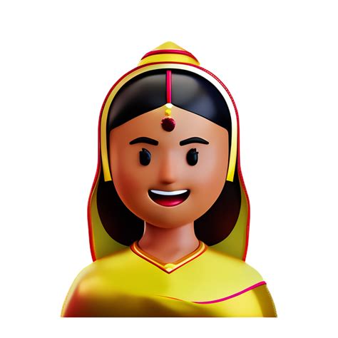 Indian Bride Face 3d Rendering Icon Illustration 29433430 PNG