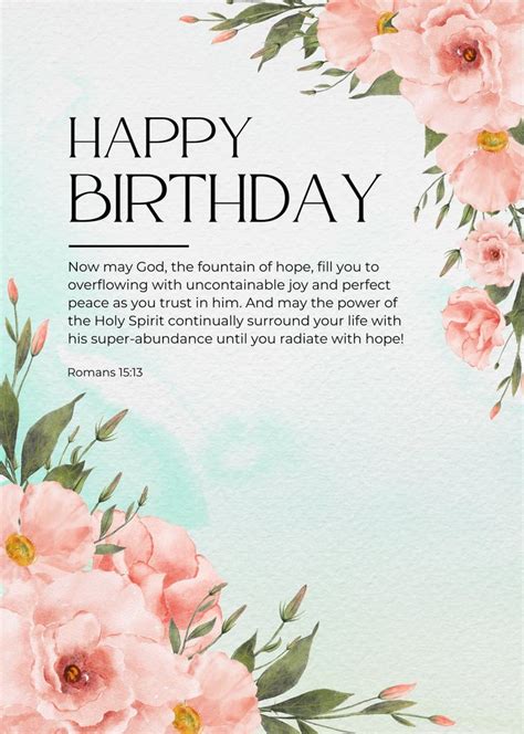 Bible Verse Birthday Wishes Card - Etsy | Christian birthday wishes ...