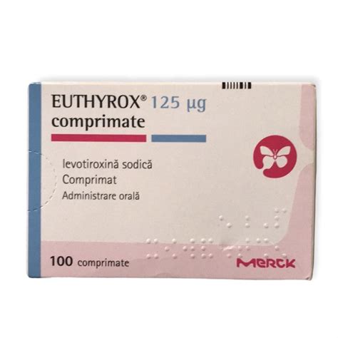 Эутирокс (Euthyrox) 125 мкг/100 шт. таблетки от заболеваний щитовидной ...