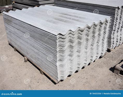 Asbestos Slate Roofing Sheets Stock Photo Image Of Sheet Coating