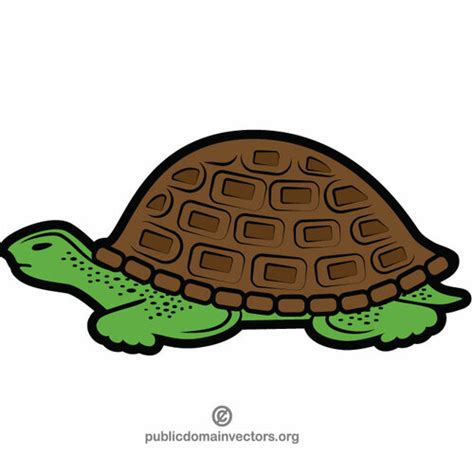 Turtle cartoon clip art | Public domain vectors