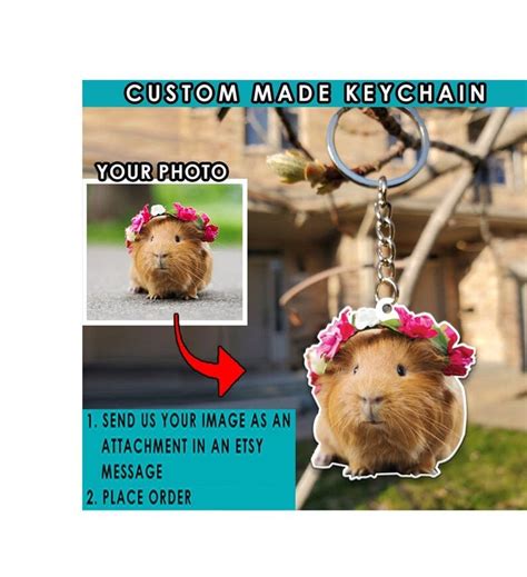 Guinea Pig Lovers Ts Personalized Guinea Pigs Keychains Etsy