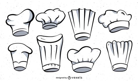 Chef Hat Illustration Set Vector Download