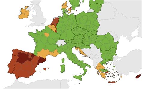 Mappa Ue Aggiornata Del Rischio Covid Italia Ancora In Verde