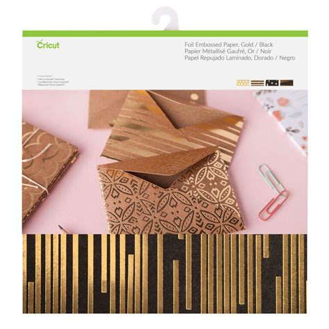 Cricut Deluxe Paper Foil Embossed Sampler Goldblack