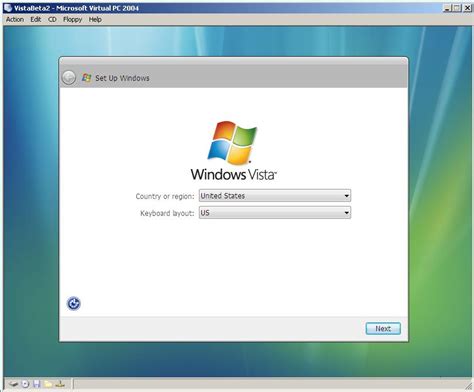 Windows Vista Installation Screens