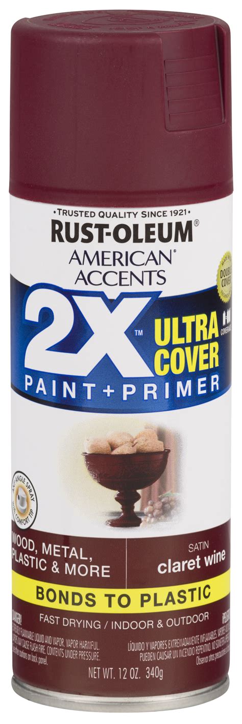 2 Pack Value Rust Oleum American Accents Ultra Cover 2x Satin Claret