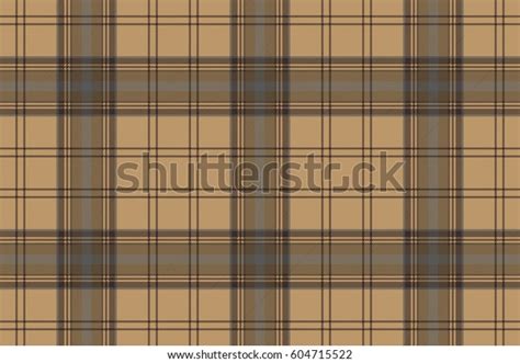 Tartan Brown Beige Seamless Fabric Texture Stock Vector Royalty Free