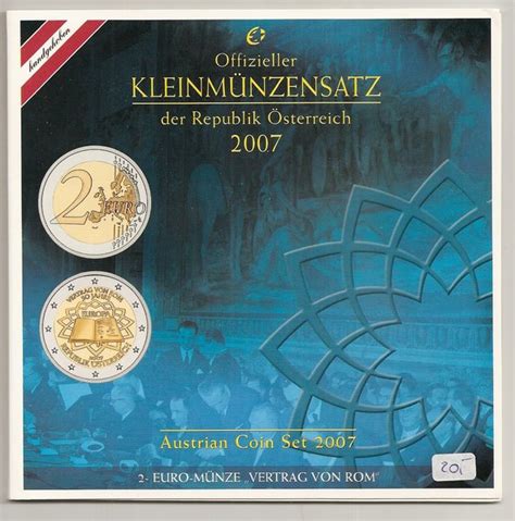 Österreich Kursmünzensatz 2007 im Folder Euro Münzen Banknoten