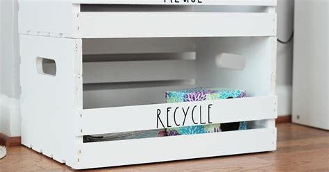 DIY Wooden Recycling Bins You'll Want in Your House | Sunny Day Family