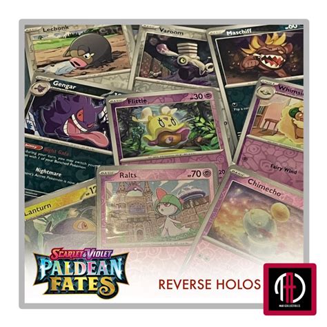 Pokemon TCG Singles Paldean Fates Reverse Holo Cards Gengar Lanturn