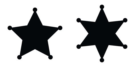 Sheriff Star Icon Set 45893454 Vector Art At Vecteezy