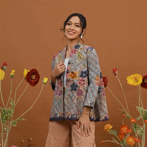 Jual Nona Rara Jesse Encim T Baju Kerja Blouse Batik Wanita