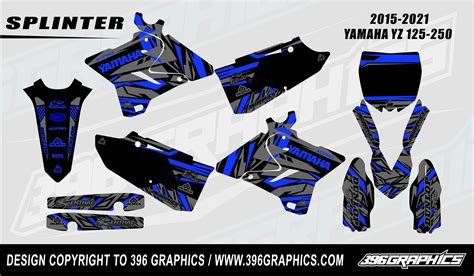 2015 2021 Yz 125 250 Full Graphic Kit Yamaha Motocross Etsy