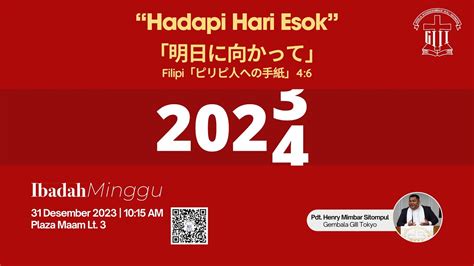 Pdt Henry Mimbar Hadapi Hari Esok Giii Tokyo Desember