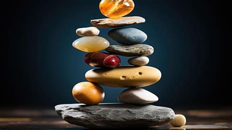 Premium Ai Image Balanced Stones A Gravitydefying Sculpture Of